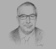 Sketch of Yahya Kisbi, Minister of Public Works and Housing