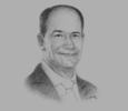 Sketch of Wayne Pearce, CEO, Oman Air