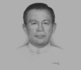 Sketch of Dr Kan Zaw, Minister of National Planning and Economic Development