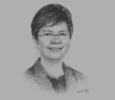 Sketch of Florence Tarriela, Chairperson, Philippine National Bank (PNB)