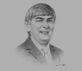 Sketch of Chris Potter, Chief Executive, Arab Shipbuilding & Repair Yard (ASRY)