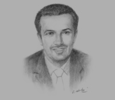 Sketch of Nayef Al Fayez, Minister of Tourism and Antiquities