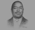 Sketch of Etienne Ngoubou, Minister of Petroleum, Energy and Hydroelectric Resources