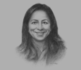 Sketch of Gladys Triveño, Minister of Production