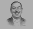 Sketch of Hatem Halawani, Chairman, Jordan Chamber of Industry (JCI)