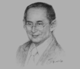 Sketch of His Majesty Bhumibol Adulyadej, King of Thailand
