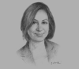 Sketch of Razia Khan, Head of Research for Africa, Standard Chartered