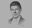 Sketch of Juan Manuel Santos, President of Colombia
