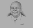 Sketch of Pravin Gordhan, Minister of Finance
