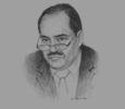 Sketch of Mohammed Laksaci, Governor, Bank of Algeria