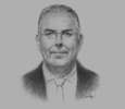 Sketch of Alan Richards, CEO, HSBC Indonesia