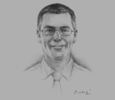 Sketch of John Mangos, CEO, Digicel