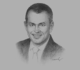 Sketch of Frank Krings, Chairman, Association of International Banks (AIB), and Chief Country Officer, Deutsche Bank Thailand