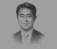 Sketch of Takao Omori, CEO, Portek International