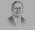 Sketch of Jim Dwyer, Executive Director, Business Council of Mongolia (BCM)