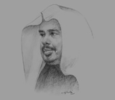 Sketch of Abdullah Al Sheikh, Speaker, Majlis Ash-Shura