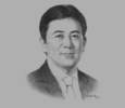 Sketch of Noriaki Goto, CEO and Director, Krungsri (Bank of Ayudhya)