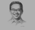 Sketch of Nur Pamudji, President Director, Perusahaan Listrik Negara (PLN)