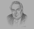 Sketch of Christopher Morgan, Chairman, Karak International Oil