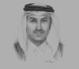 Sketch of Ali Shareef Al Emadi, Minister of Finance