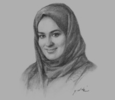 Sketch of Haya Al Nassr, Director of the Communication Directorate, Qatar Foundation, and Acting Director, Al Jazeera Children’s Channel