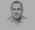Sketch of Keith Fletcher, Managing Director, Fletcher Morobe Construction
