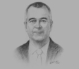 Sketch of John Christie, CEO, Ek-Chai Distribution System (Tesco Lotus)