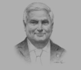 Sketch of President Ricardo Alberto Martinelli Berrocal
