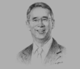 Sketch of Aurelio Montinola, President, Bank of the Philippine Islands