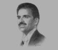 Sketch of Marwan Boodai, CEO, Boodai Group, and Chairman, Jazeera Airways