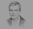 Sketch of Jim Dutton, Director-General, National Agency for Public Works
