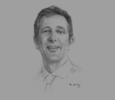 Sketch of Simon Brown, Managing Director, Maersk Line Egypt