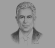 Sketch of Hossam Badrawi, Managing Director, Nile Badrawi Hospital; and Professor, Cairo University Medical School