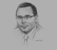 Sketch of Håkan Buskhe, President & CEO, Saab