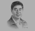 Sketch of Lance Gokongwei, President and CEO, Cebu Pacific Air