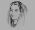 Sketch of Princess Sabeeka bint Ibrahim Al Khalifa, Wife of the King, and President, Supreme Council for Women (SCW)