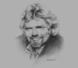 Sketch of Richard Branson, President, Virgin Atlantic