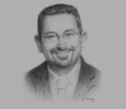 Sketch of Adel Kasaji, CEO, AB Invest