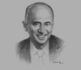Sketch of Vishnu Mohan, CEO (PNG), ANZ Banking Group; Ian Clyne, CEO, Bank South Pacific (BSP); and Ashleigh Matheson, Managing Director, Westpac Bank (PNG)