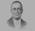 Sketch of Mike Hammah, Minister of Land and Natural Resources