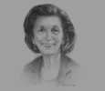 Sketch of Nicole Bricq, French Minister for Foreign Trade