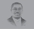 Sketch of Rigobert Ikambouayat Ndeka, Managing Director, Office of Ports and Harbours of Gabon (OPRAG) 
